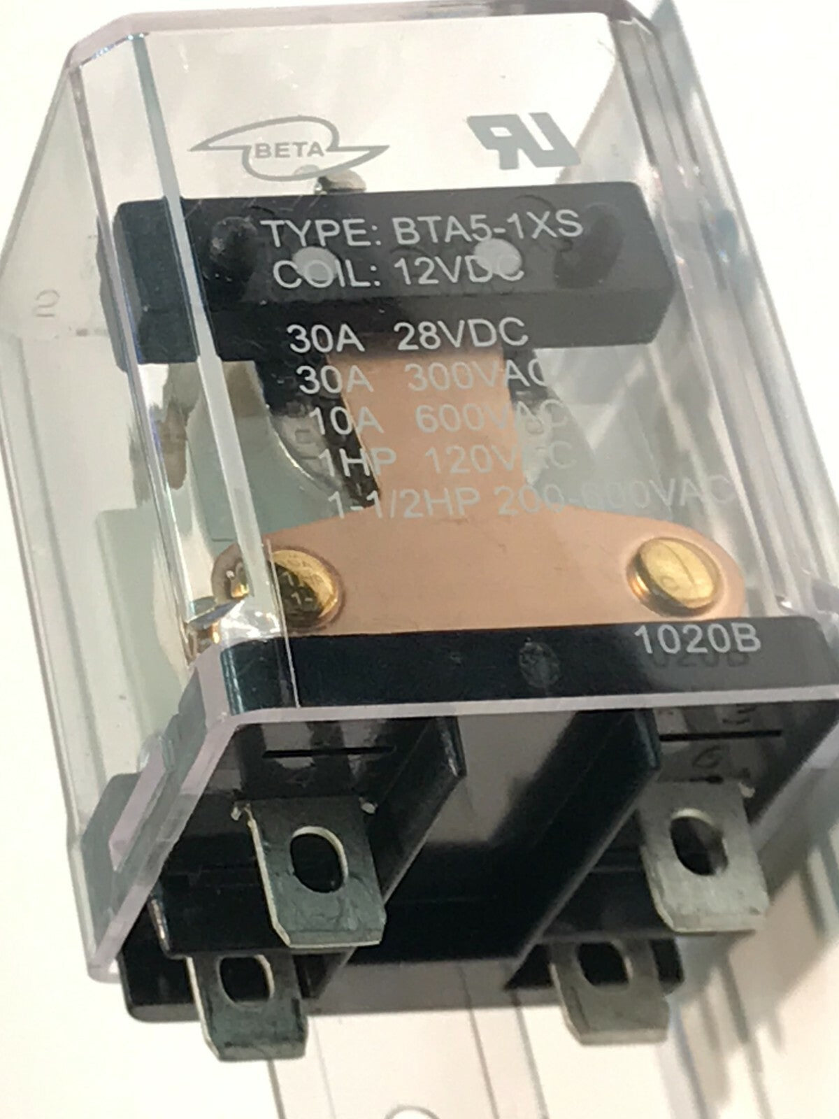12V DC SINGLE POLE ON - OFF HEAVY DUTY RELAY WITH 30A CONTACTS x1 - 20 fba12B