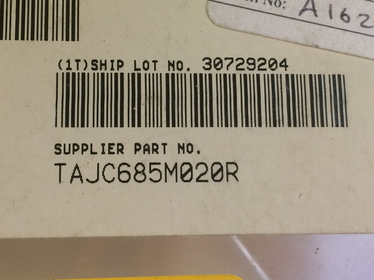6.8UF 20V SURFACE MOUNT TANTALUM CAPACITORS CASE STYLE C (X10) bda45