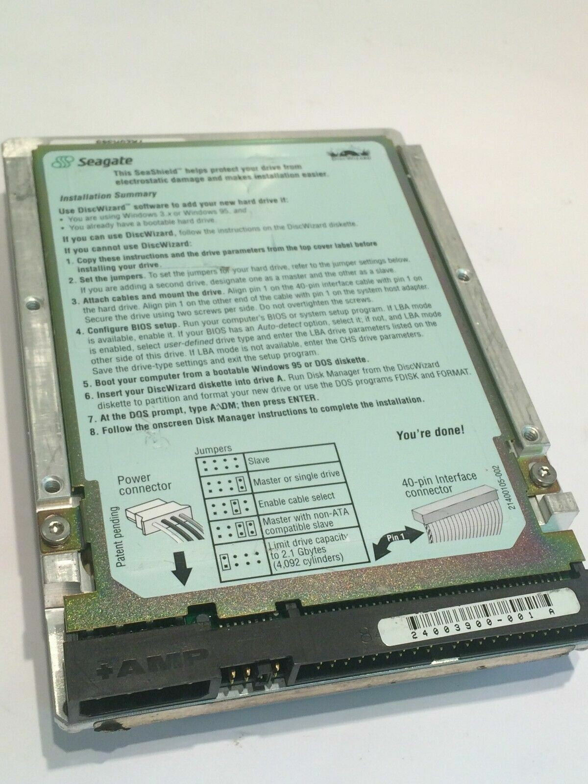 SEAGATE ST36423A 9M5007-030 FIRMWARE 3.05 IDE HARD DRIVE 6.4GB aa4bc6