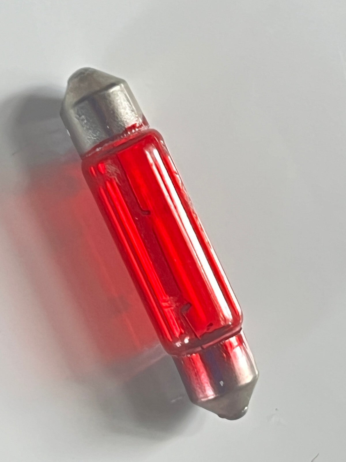 12 VOLT 3 WATT FESTOON LAMP BULB RED LACQUER MILITARY 995-1911 (x1) fcb25.46