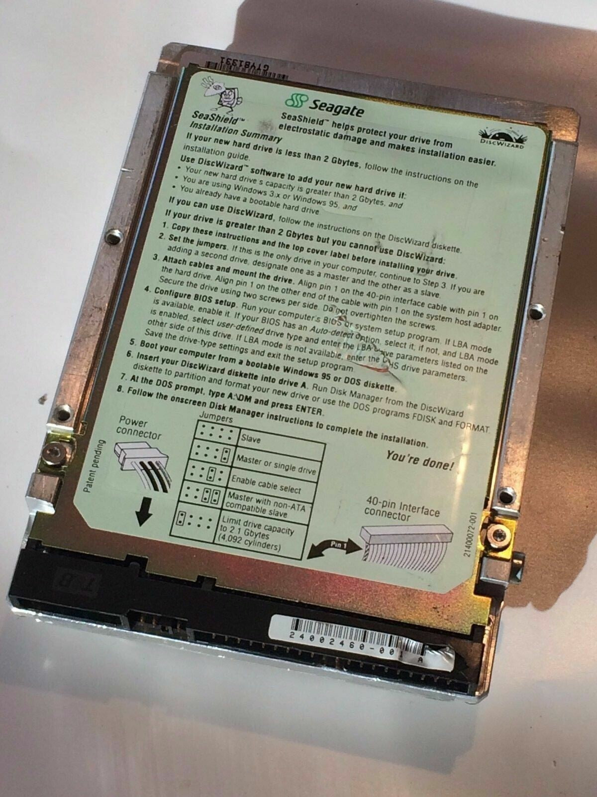 SEAGATE ST33221A 9K2006-031 FIRMWARE 3.14 IDE HARD DRIVE 3.2GB aa4bb5