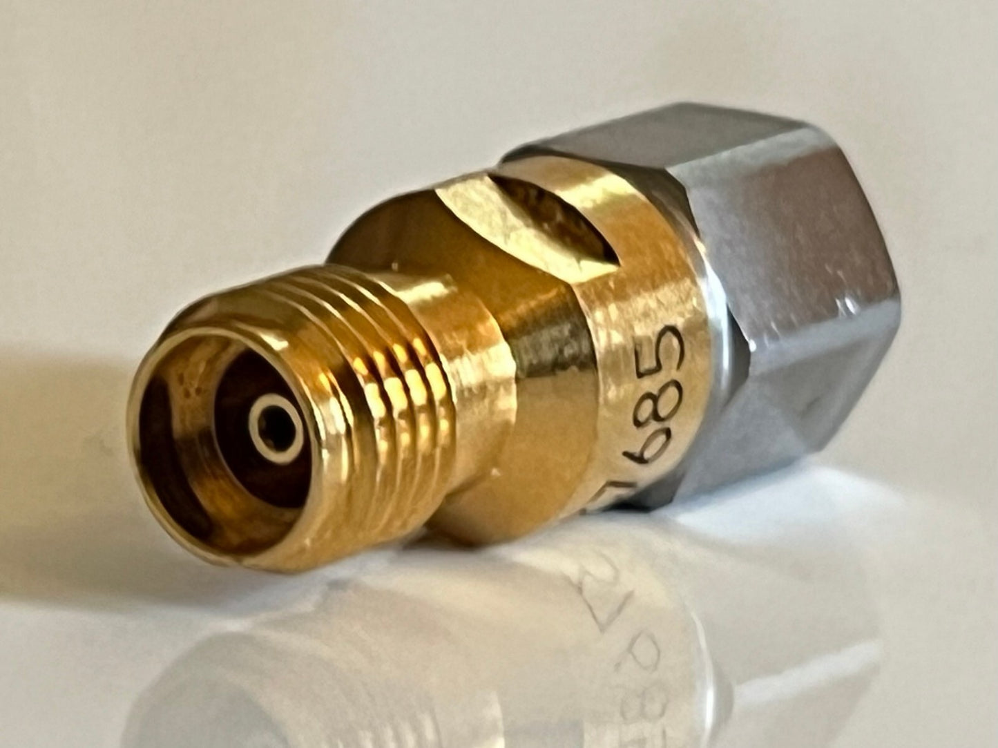 2.4MM MALE - 2.92MM FEMALE RF MICROWAVE 50GHZ ADAPTER PREMIUM QUALITY AE1W18