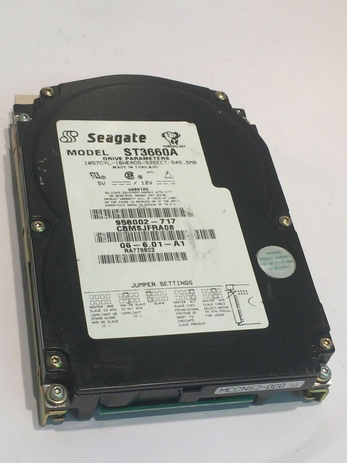 SEAGATE ST3660A IDE HARD DRIVE 545MB aa4bc1