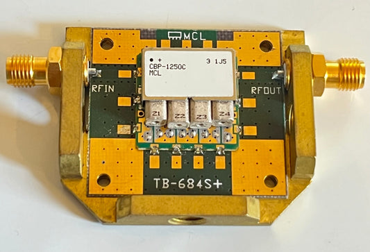 MINI-CIRCUITS TB-684+ CBP-1250C BAND PASS FILTER EVALUATION BOARD ae1w60