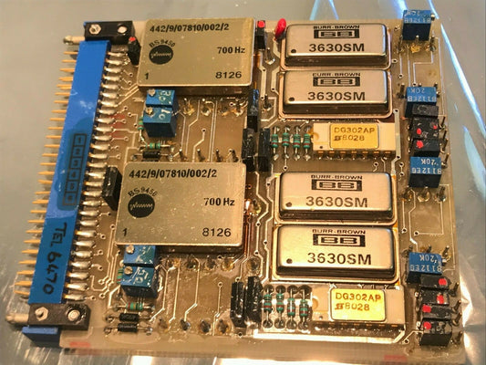 MILITARY PCB 4X BURR BROWN 3630SM HIGH ACCURACY INSTRUMENT AMPS & OTHERS ae1*9