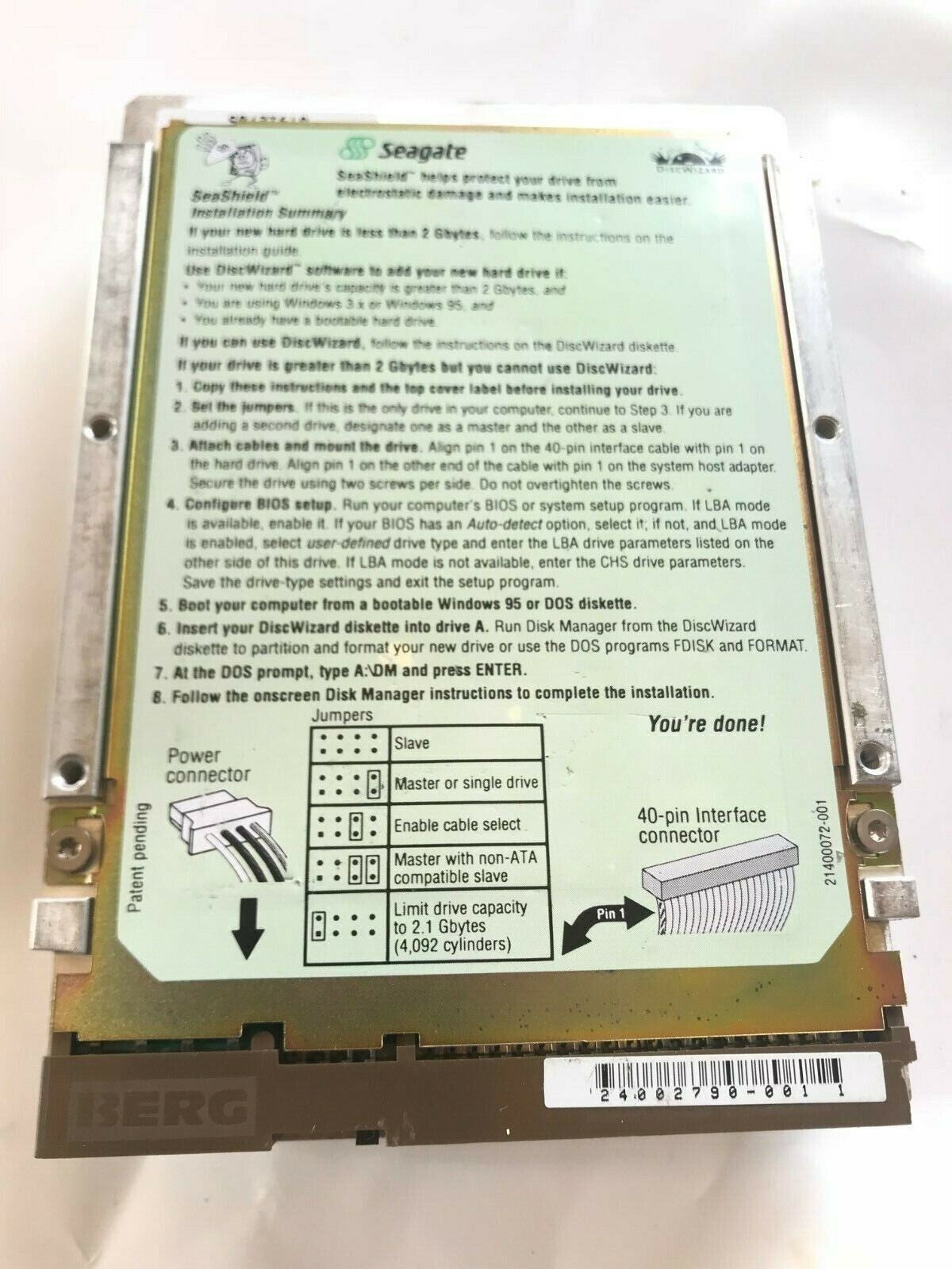 SEAGATE ST34321A 9K2003-304 FIRMWARE 3.05 IDE HARD DRIVE 4.3GB aa4ab1d