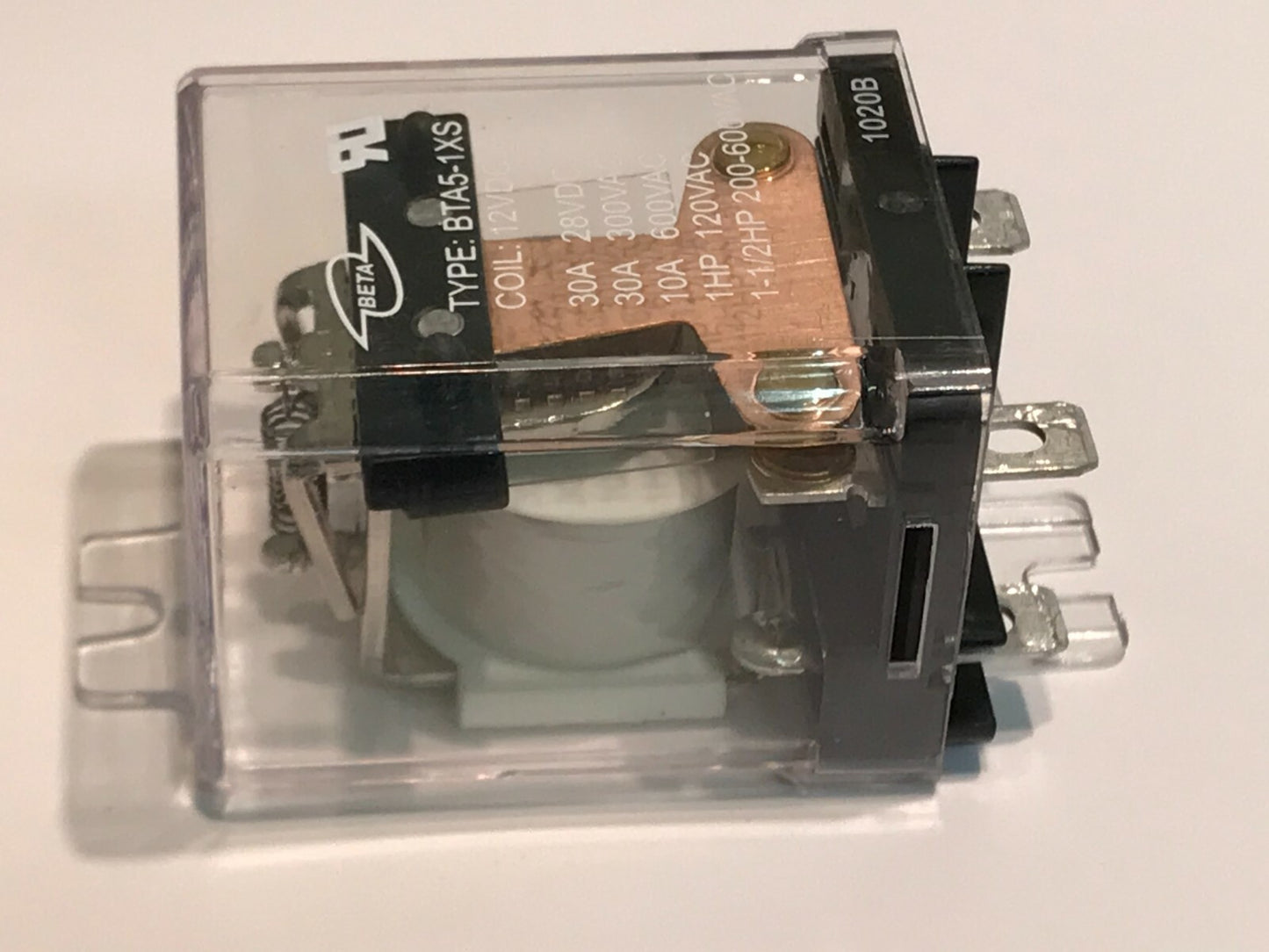 12V DC SINGLE POLE ON - OFF HEAVY DUTY RELAY WITH 30A CONTACTS x1 - 20 fba12B