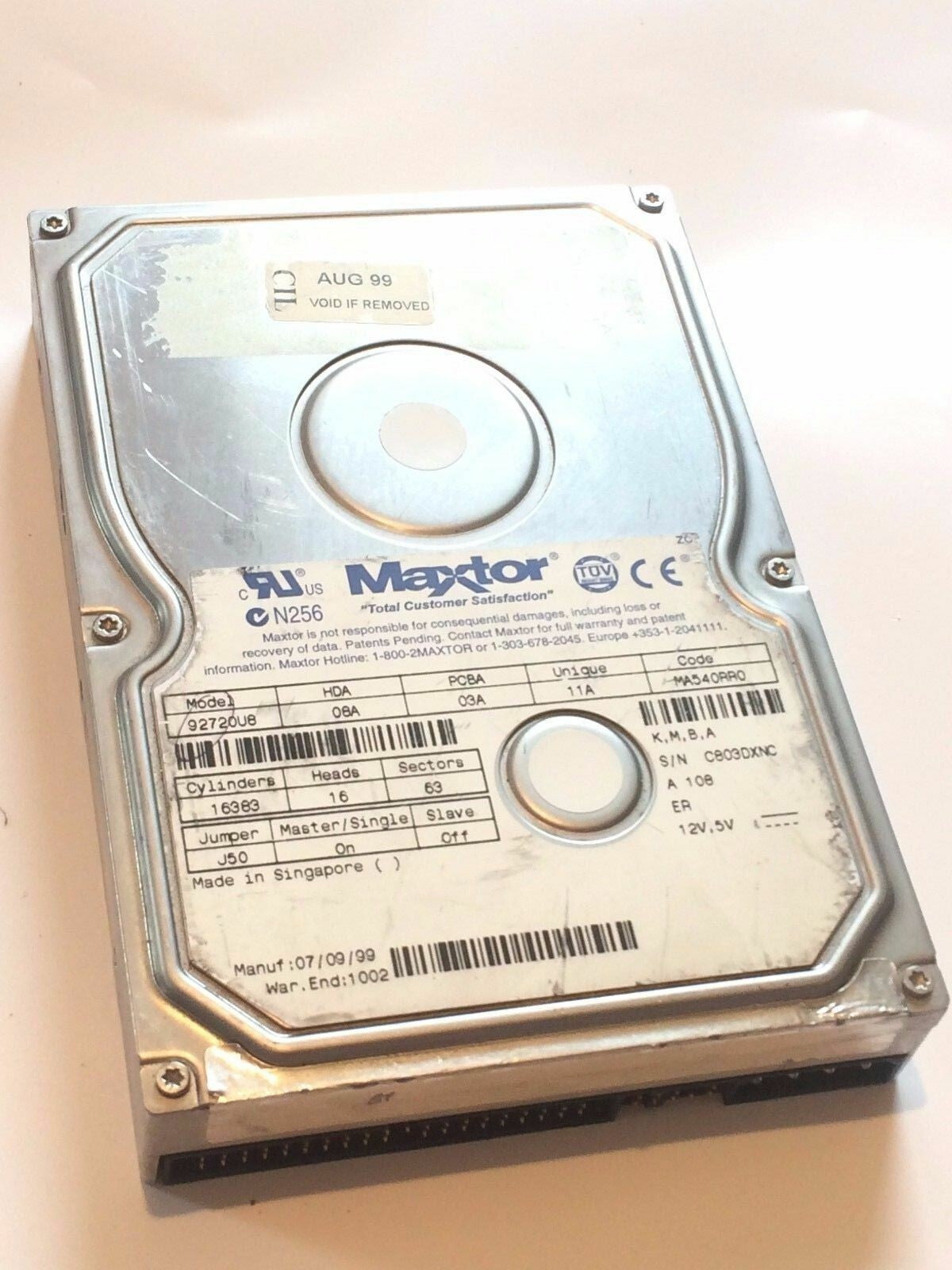MAXTOR 92720U8 08A 03A 11A 27.2GB IDE HARD DRIVE aa4ba4