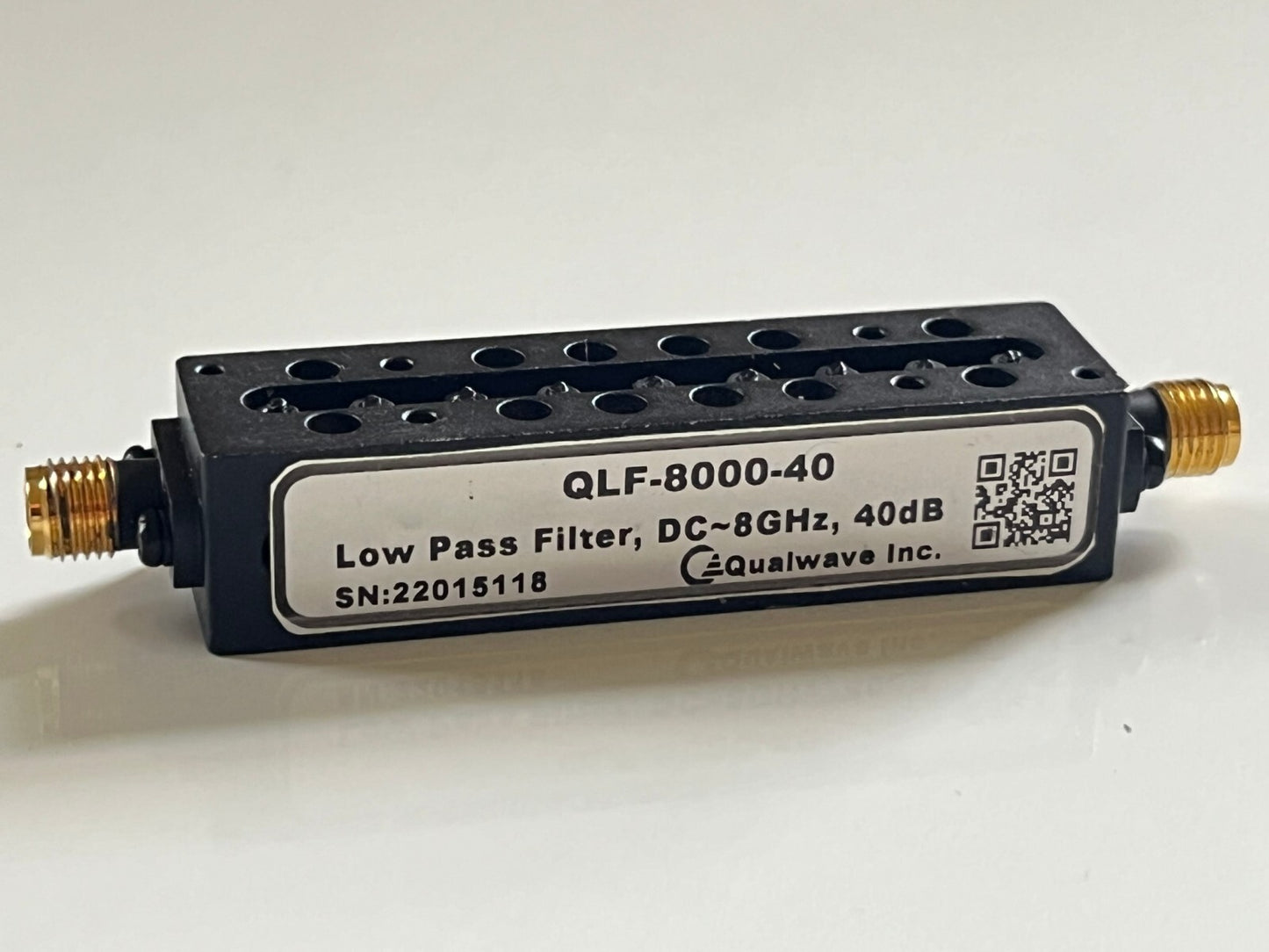 QUALWAVE DC - 8GHZ LOW PASS FILTER SMA CONNECTORS AE1W90