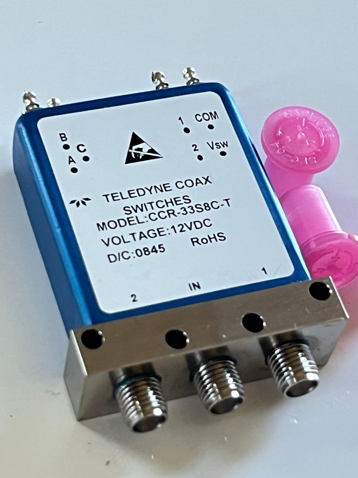 TELEDYNE CCR-33S8C-T FAILSAFE COAXIAL RELAY SWITCH 18GHz 12Vdc SPDT ae1w77