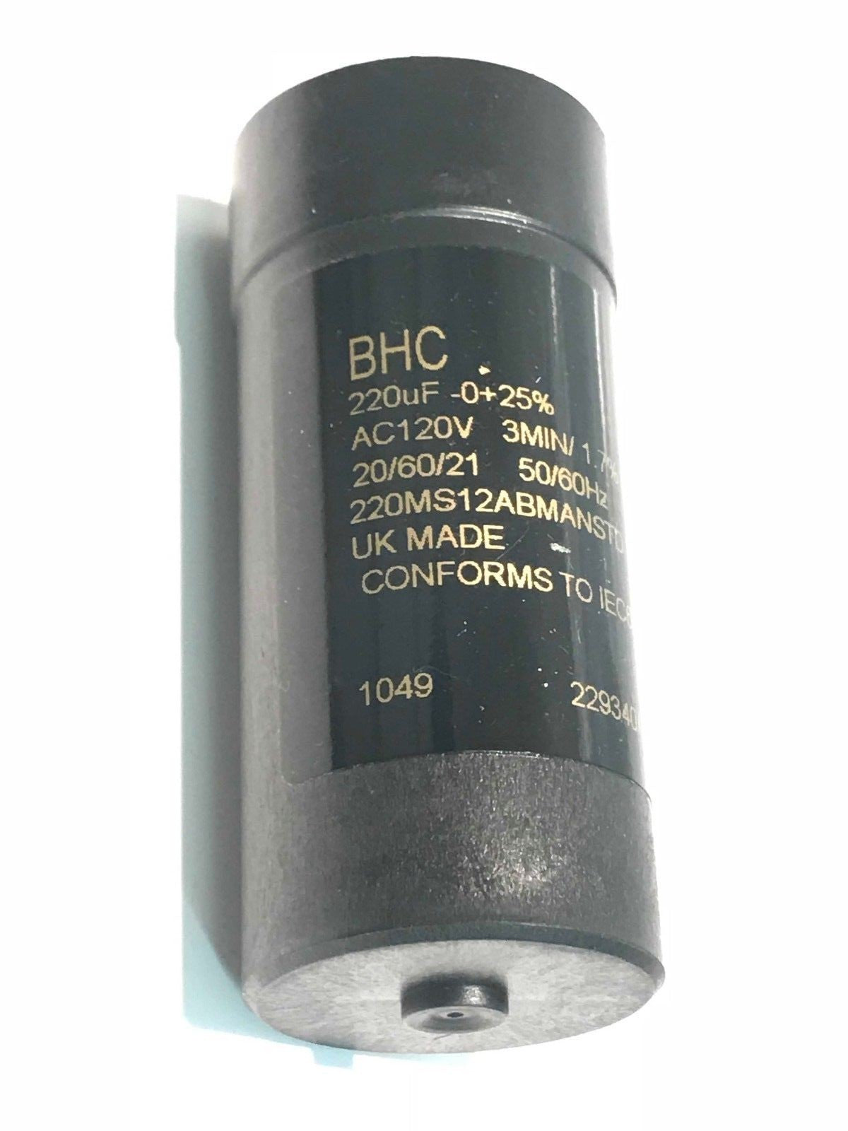 220UF 120V BHC UK MADE PREMIUM QUALITY MOTOR START CAPACITOR ac1~16
