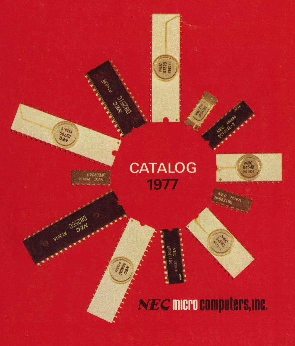 UPB8238 COLLECTIBLE WHITE CERAMIC & GOLD EARLY NEC JAPAN CHIP IC. fcb28.18