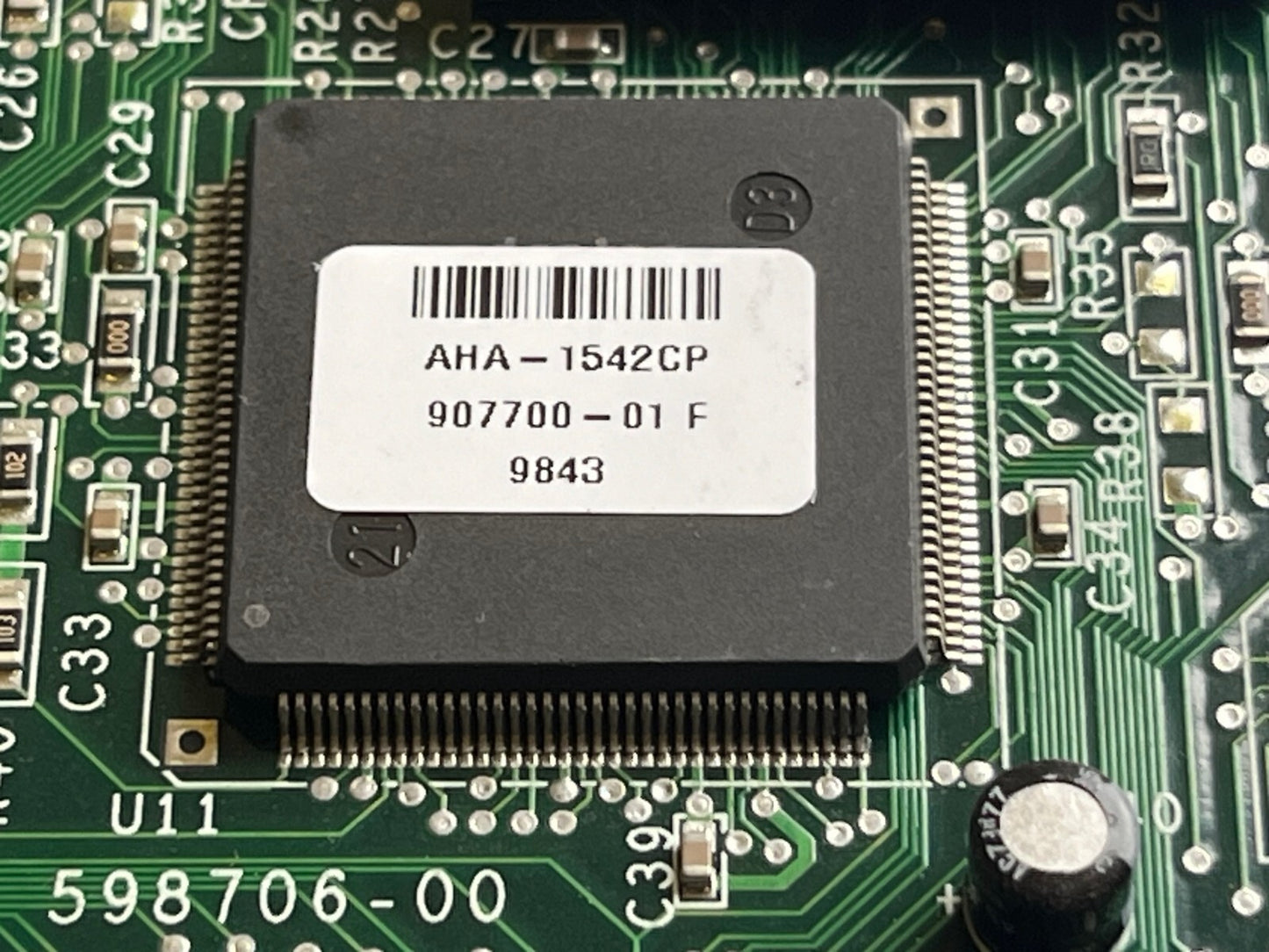 ADAPTEC AHA-1542CP ISA 50 PIN SCSI SCSI-1 CONTROLLER CARD ad1j2