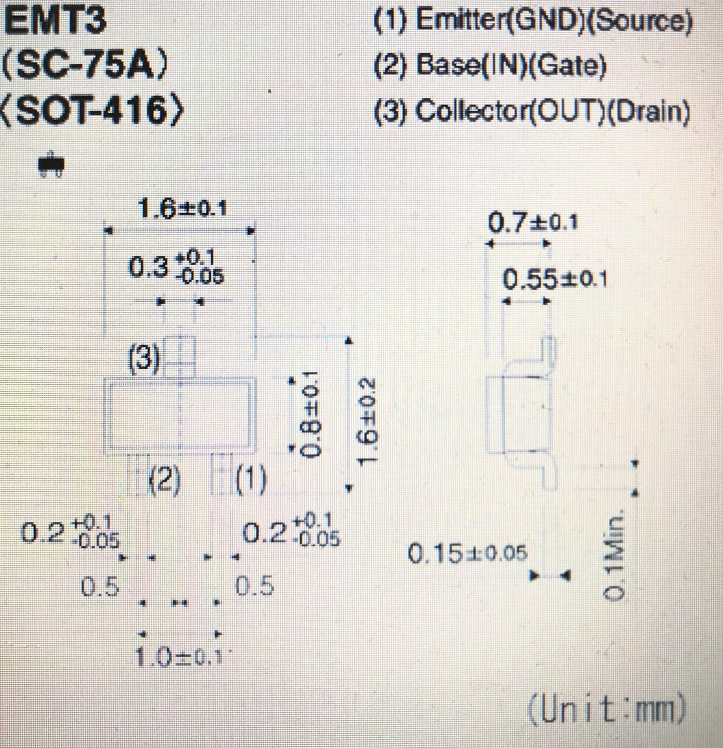 2SA1774-TLQ ORIGINAL ROHM SURFACE MOUNT TRANSISTOR UK STOCK x5 fcb27.43