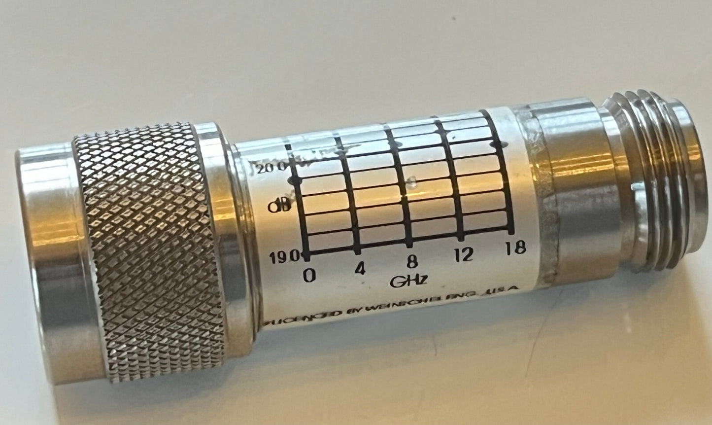 IFR WEINSCHEL 20dB 5W 18GHz PRECISION N TYPE ATTENUATOR 6534/4 fba10a17