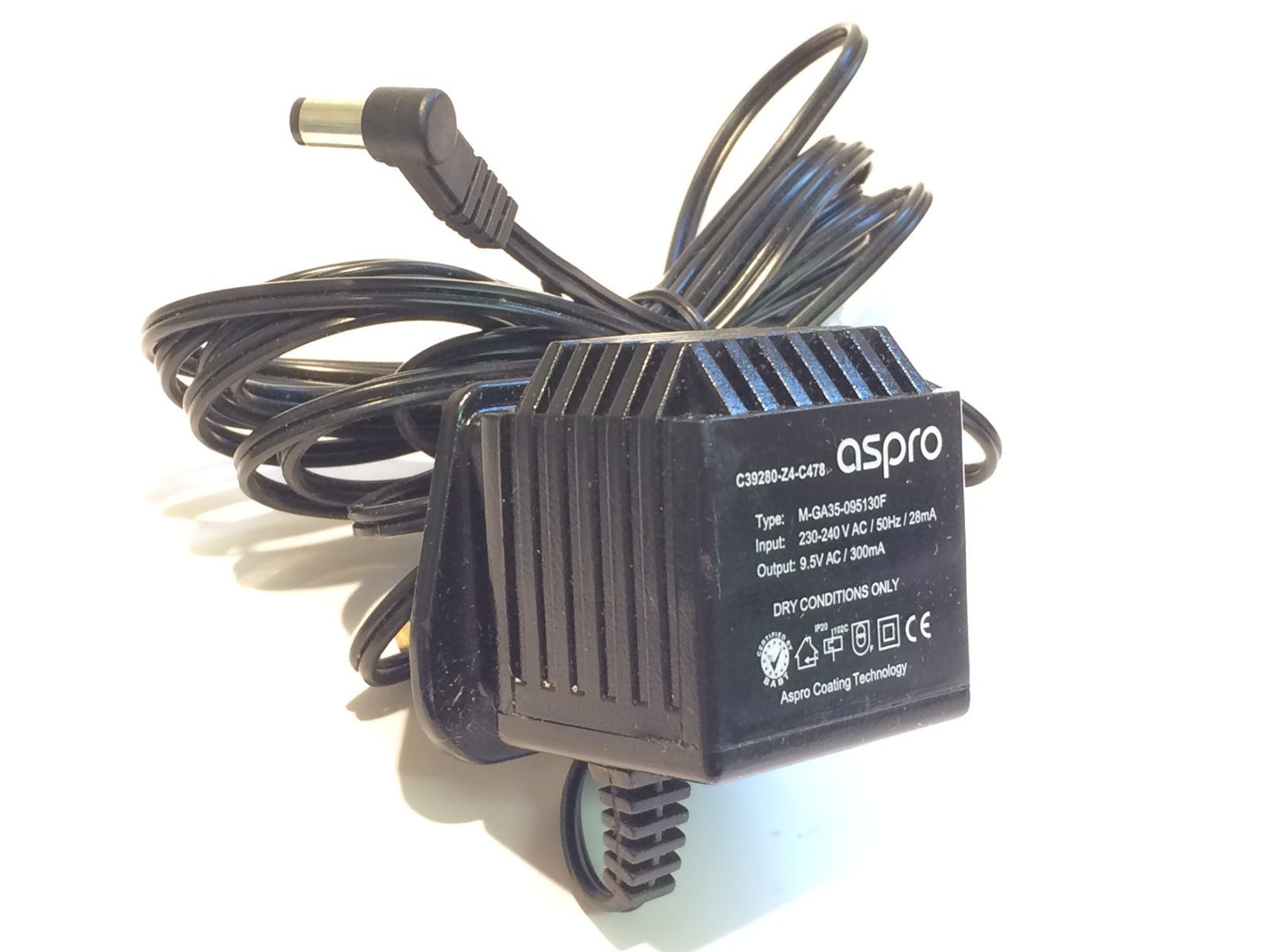 9.5V AC 300mA WALL PLUG POWER SUPPLY BT DIVERSE, GIGASET 5000 aa7*c