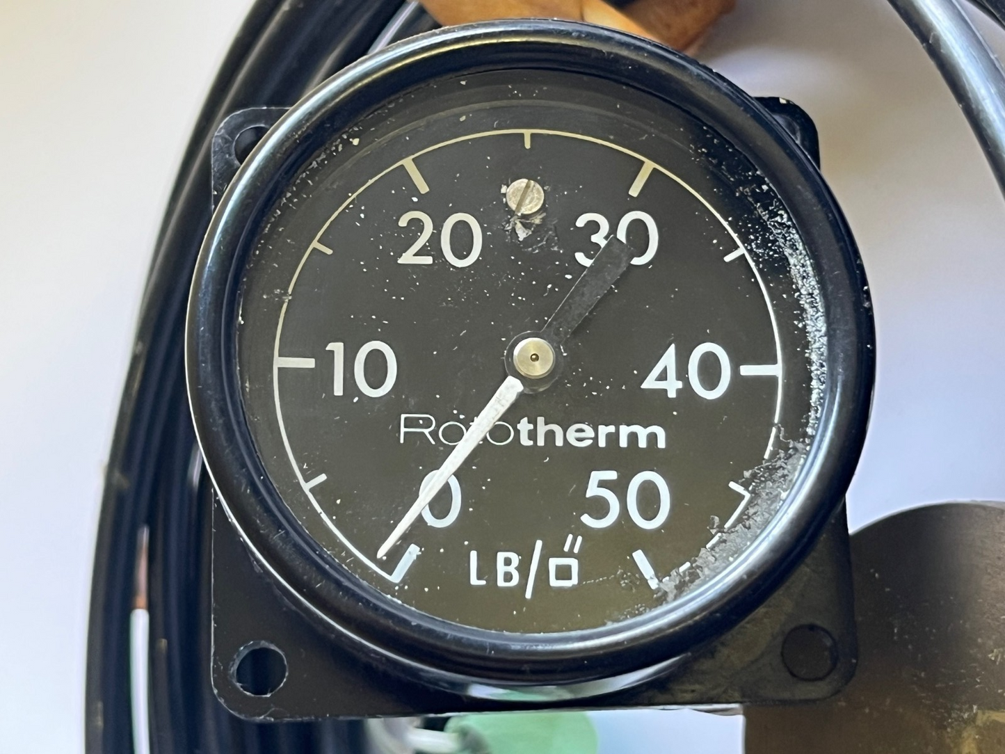 ROTOTHERM 50PSI PRESSURE GAUGE WITH 11M LONG CAPILLARY TUBE EX ADMIRALTY FD7G1