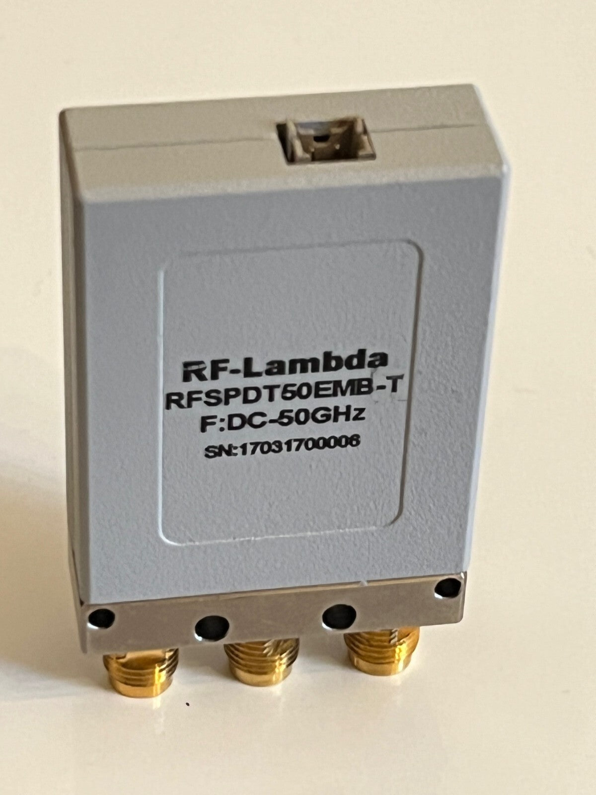 RF-LAMBDA RFSPDT50EMB-T COAXIAL RELAY SWITCH 2.4MM 50GHz 24Vdc SPDT AE1W8
