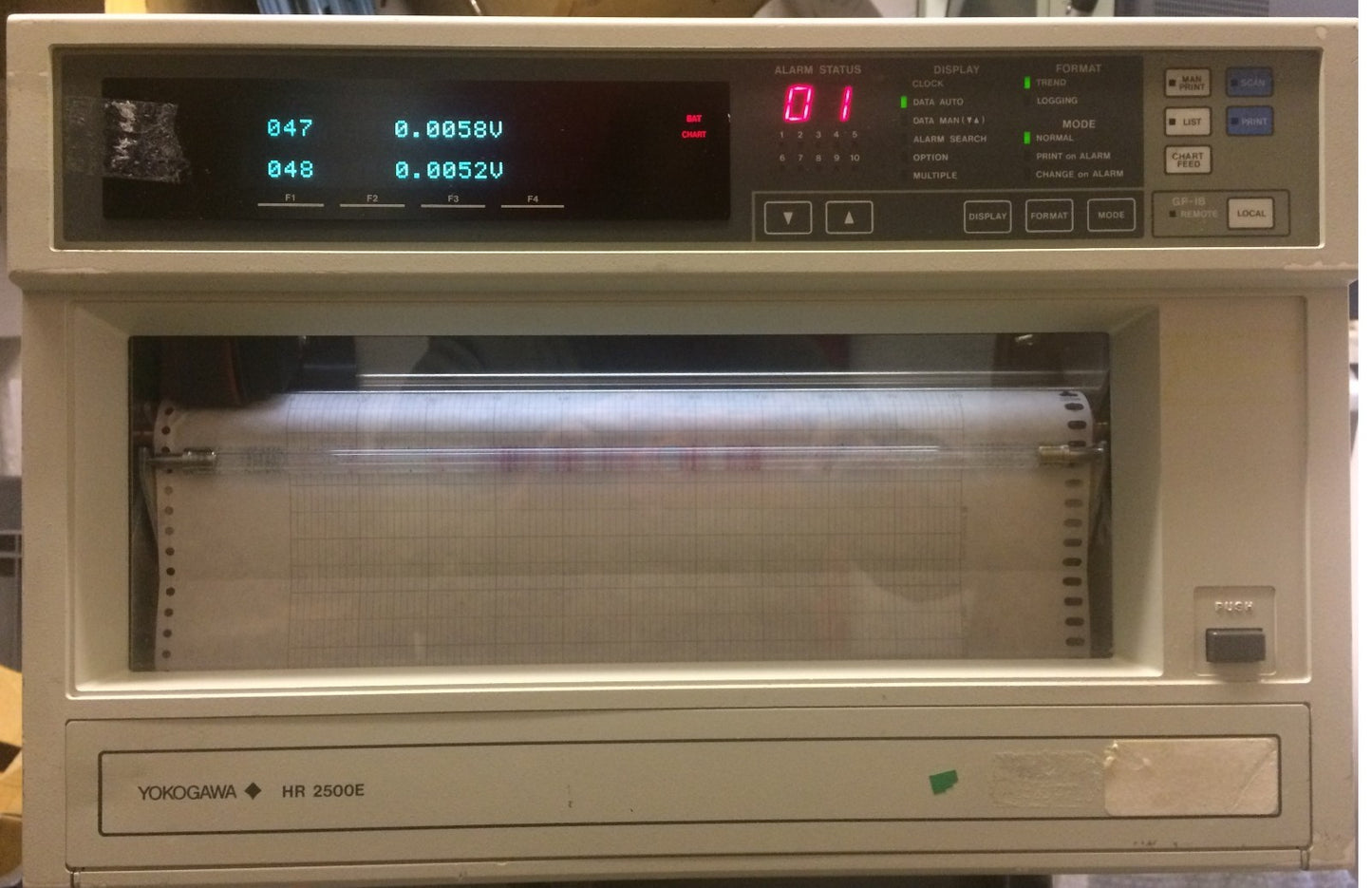 YOKOGAWA HR2500E HYBRID RECORDER PAPER CHART RECORDER 250MM fce2a