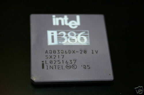 INTEL A80386DX-20 SX217 COLLECTIBLE 386 PROCESSOR fba10a4