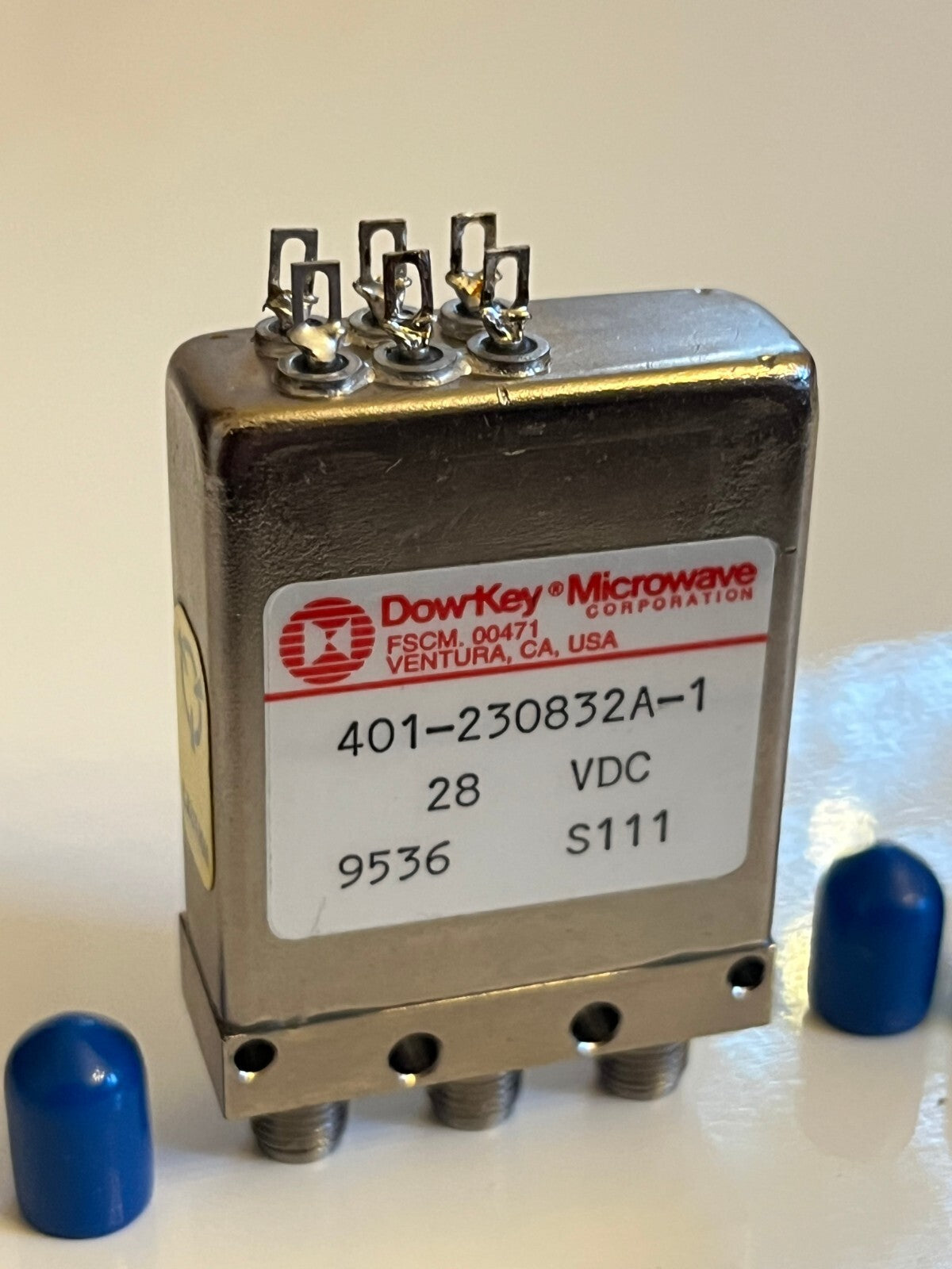 DOWKEY 401-230832A-1 RF SMA FAIL SAFE COAX SWITCH 18GHz 28Vdc SPDT AD2N31