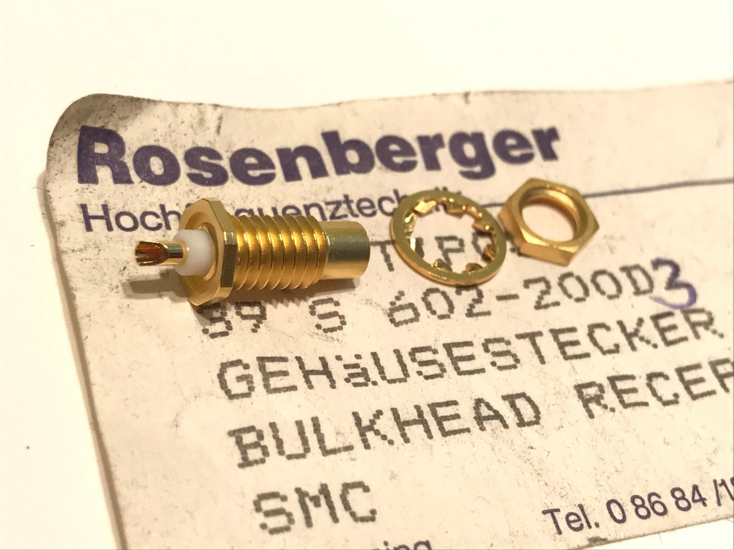 ROSENBERGER PREMIUM QUALITY PANEL MOUNT SMC FEMALE (X1) fd7L33