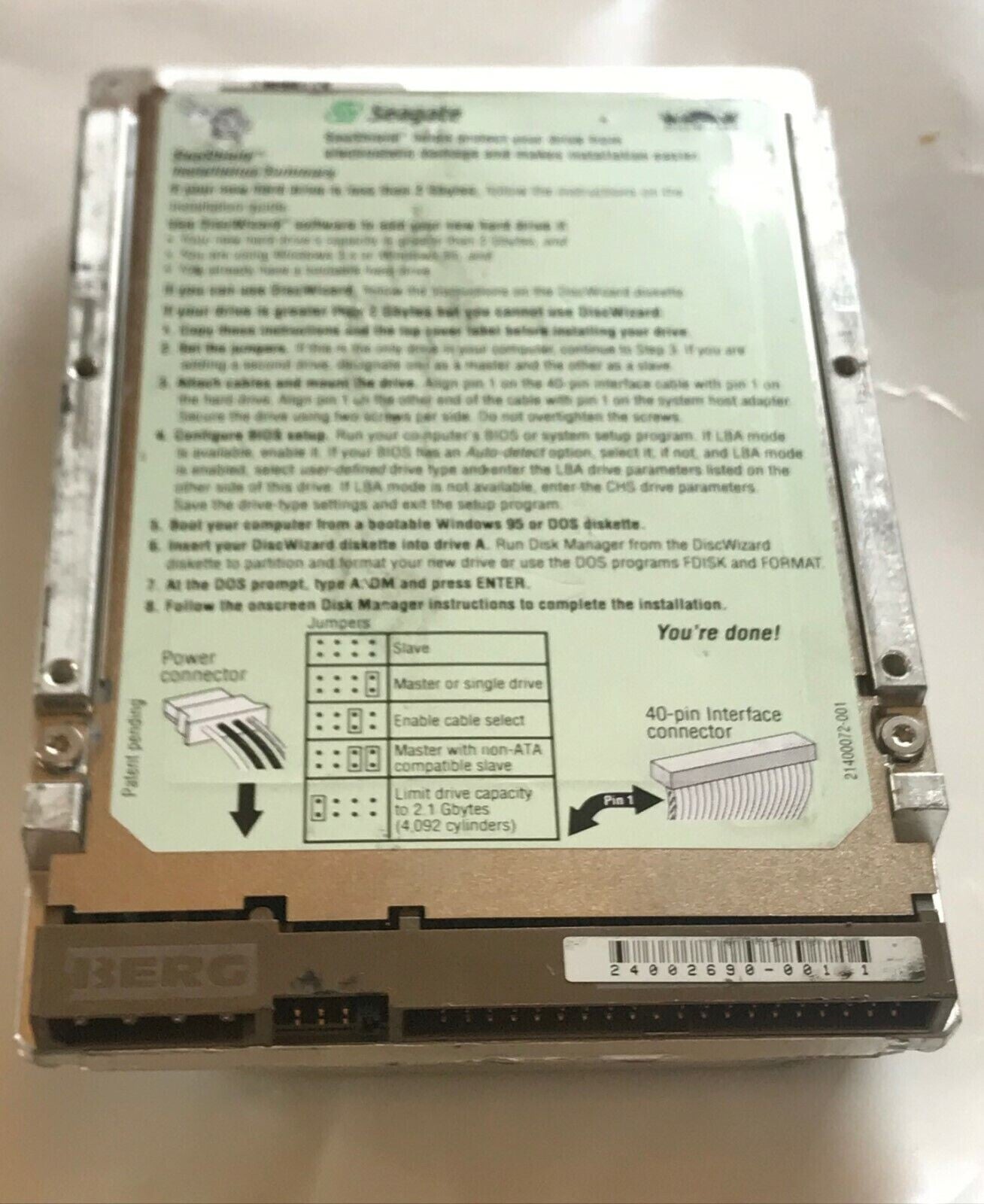 SEAGATE ST34321A 9K2003-006 FIRMWARE 3.11 IDE HARD DRIVE 4.3GB aa4ab1a