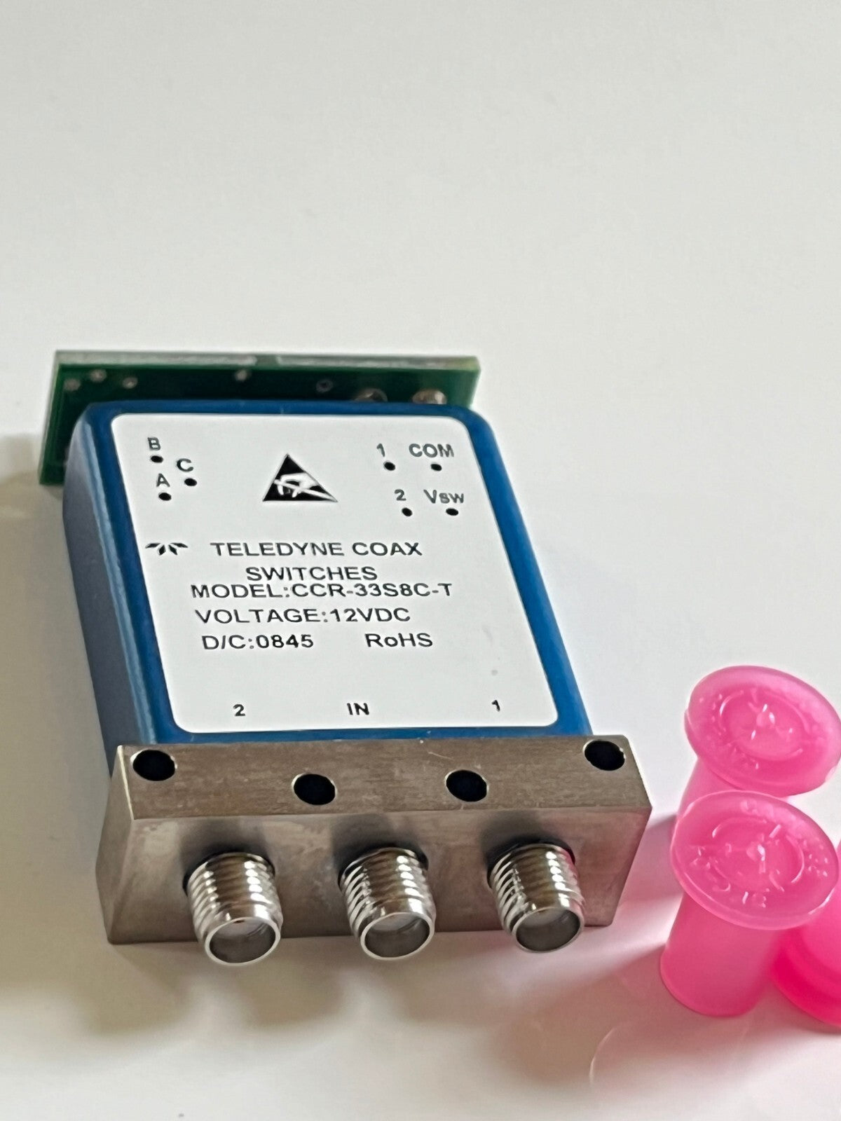 TELEDYNE CCR-33S8C-T COAX RELAY SWITCH 18GHz 12Vdc SPDT WITH TTL PCB ae1w78