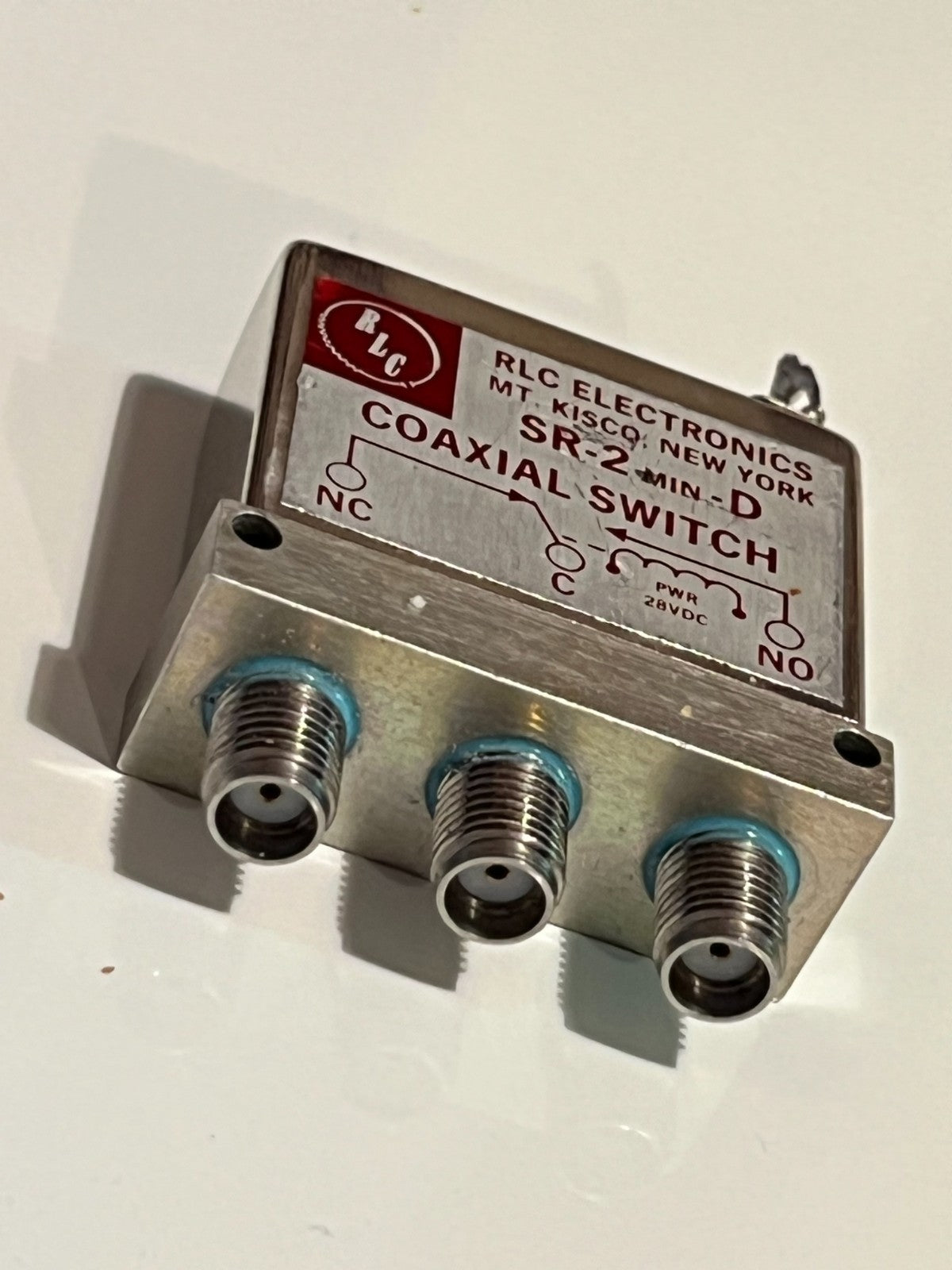 RLC ELECTRONICS SR-2 SPCO RF SMA COAX SWITCH RELAY 12.4GHz 28Vdc AD1M5