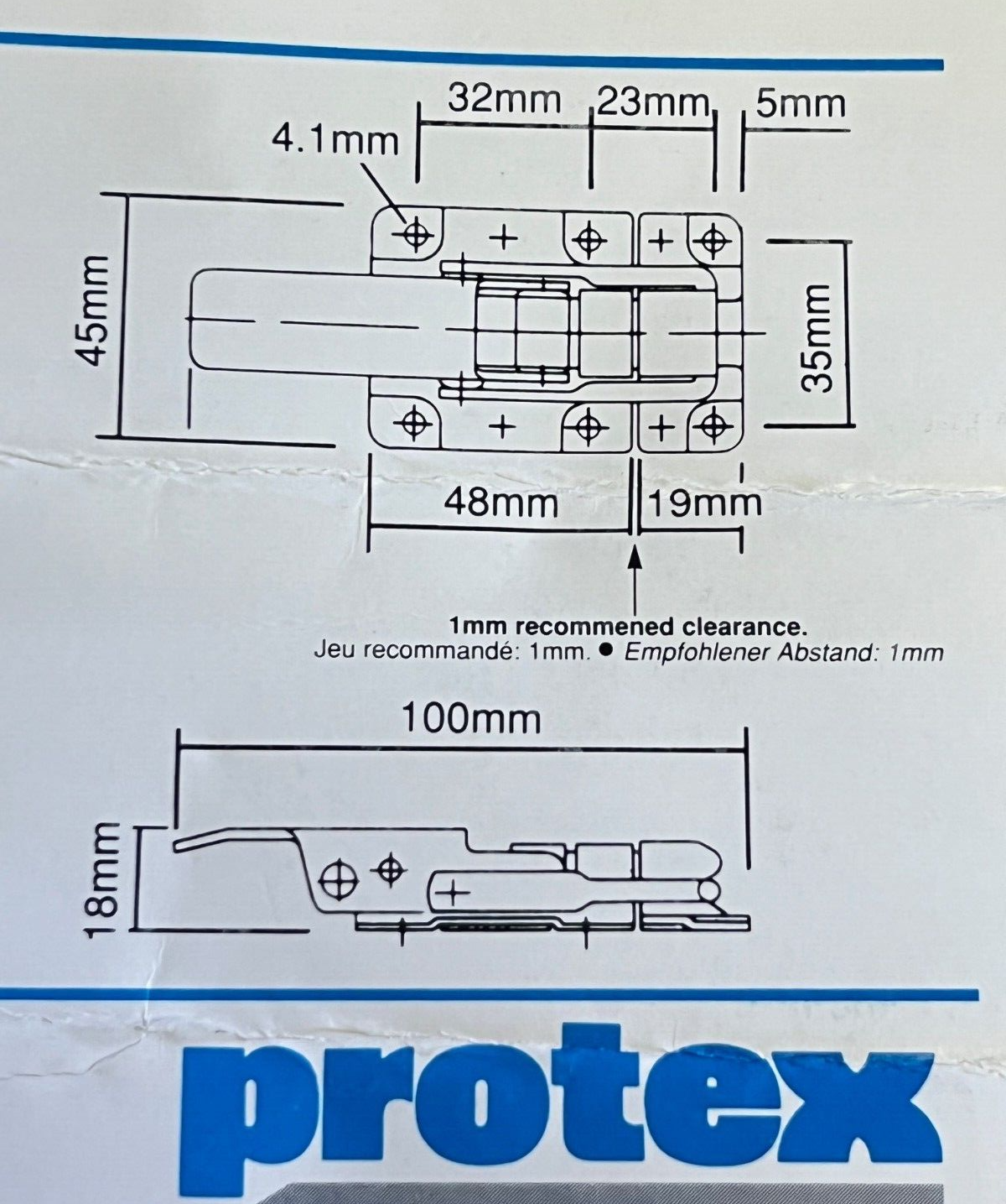 PROTEX 89-1069 BLACK, STAINLESS STEEL, CATCHBOLT CASE CATCH LOCK ae1T19