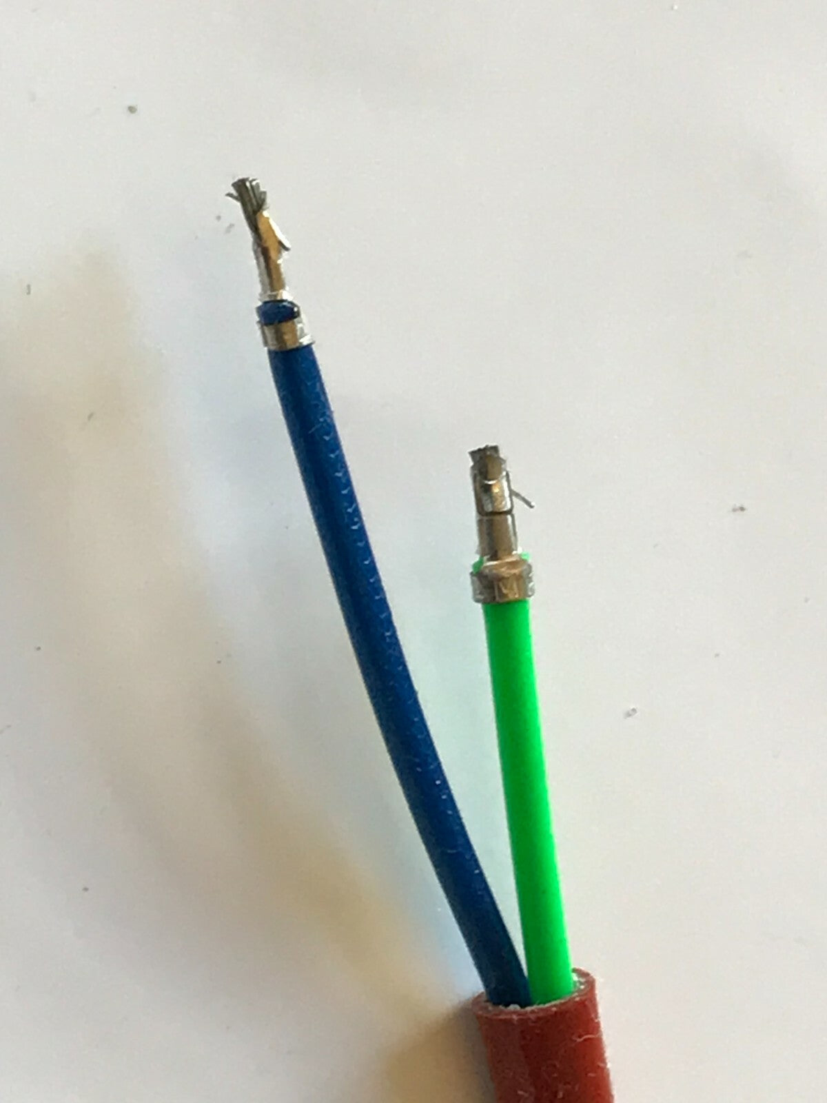 2.8mm 1/8" SMALL RIGHT ANGLE SPADE CONNECTORS ON 13CM HI TEMP WIRE (x2) fd5e38
