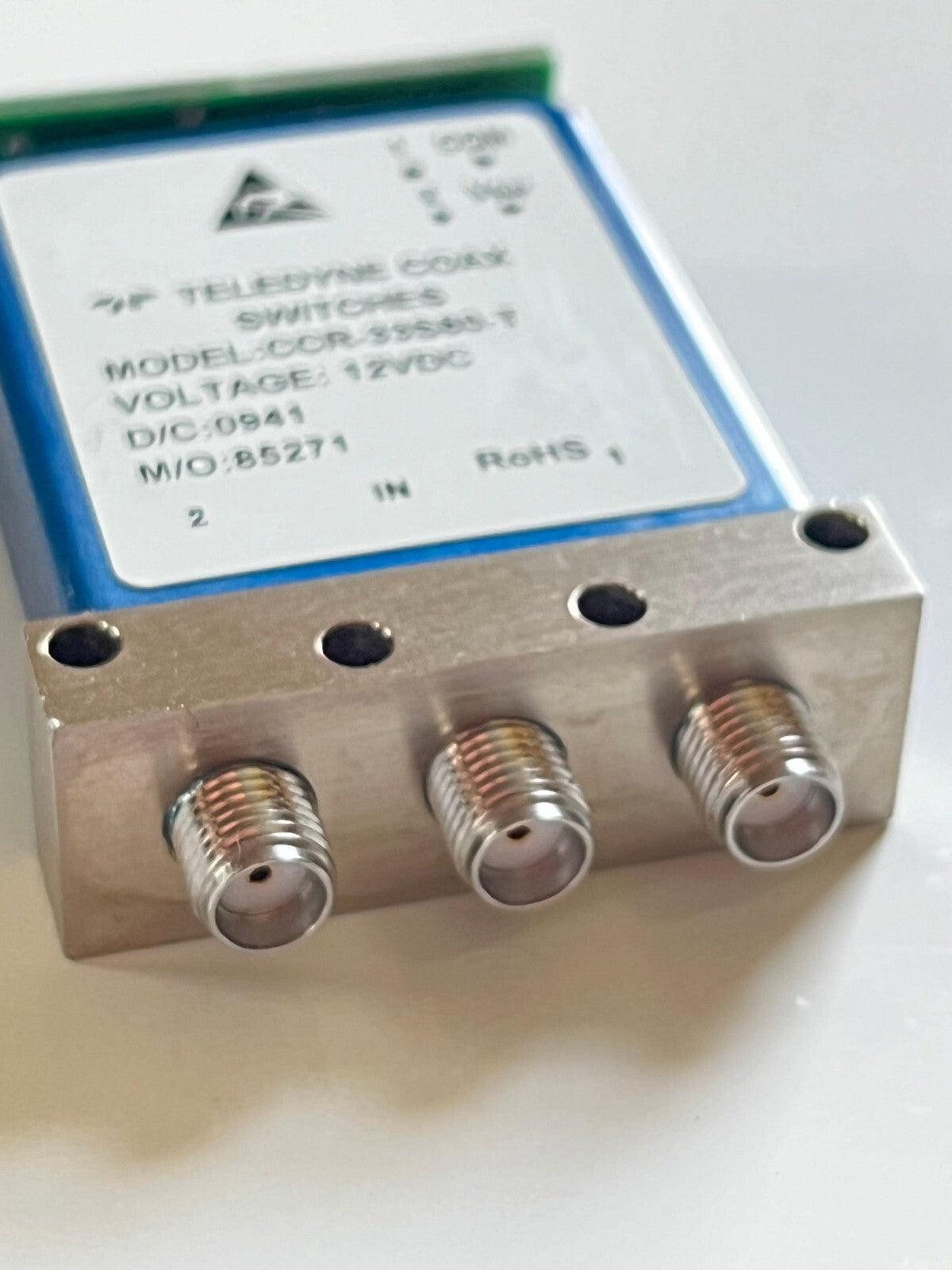 TELEDYNE CCR-33S80-T COAX RELAY SWITCH 18GHz 12Vdc SPDT WITH TTL PCB ae1w79