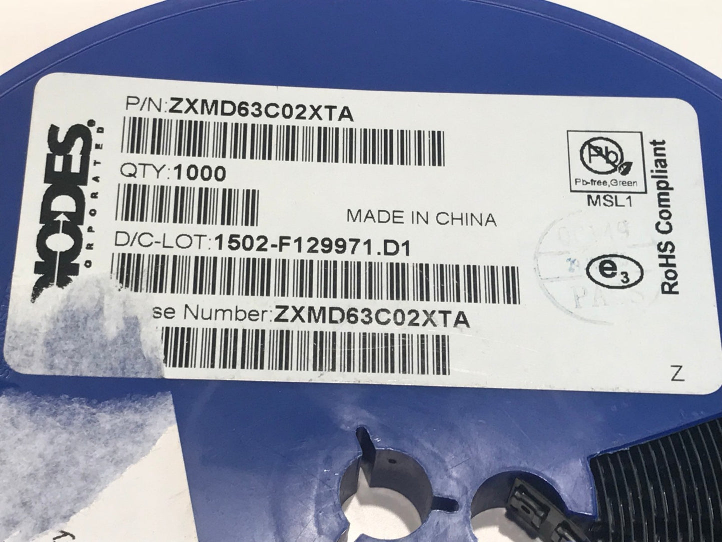 ORIGINAL DIODES INC ZXMD63C02XTA MOSFET UK STOCK (x1) faa~2g