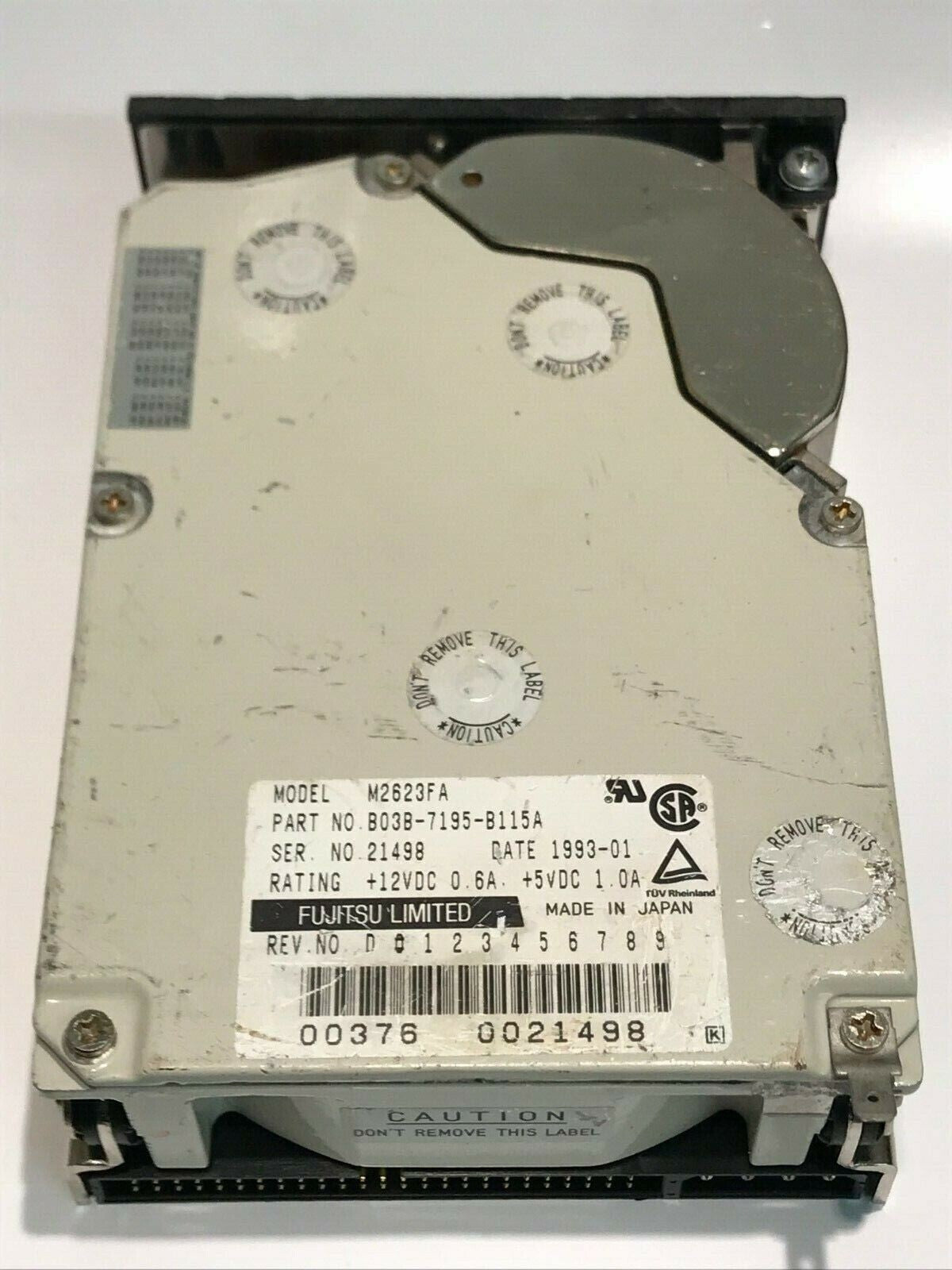 FUJITSU M2623FA 425MB 50 PIN SCSI HARD DRIVE aa5ic7