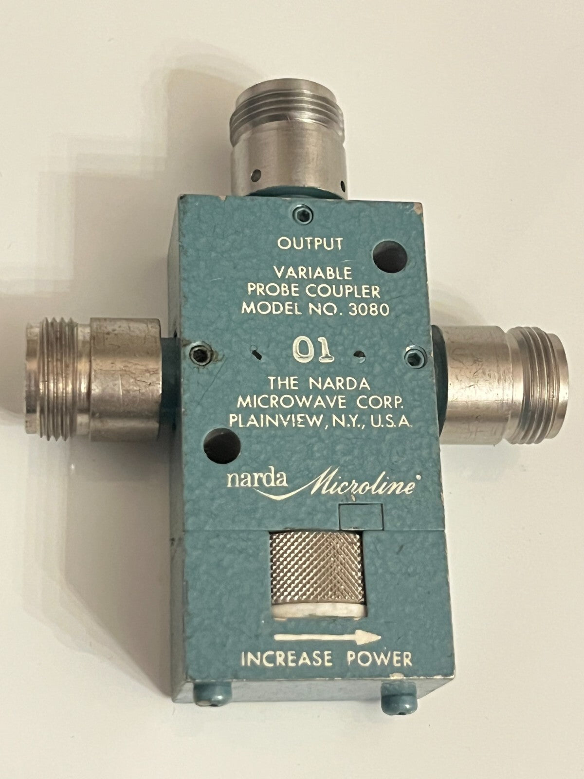 NARDA 3080 VARIABLE COAXIAL COUPLER 10dB TO 40dB 1 - 12.4GHz FBA10A97