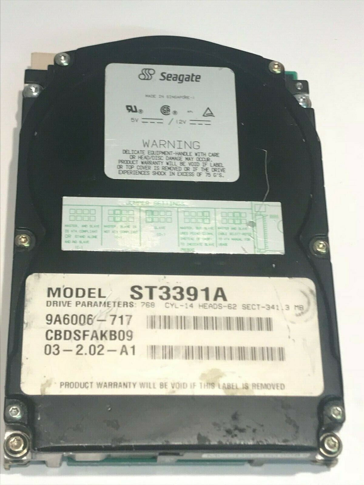 SEAGATE ST3391A 341MB IDE HARD DRIVE 9A6006-717 CBDSFAKB09 aa5ie6
