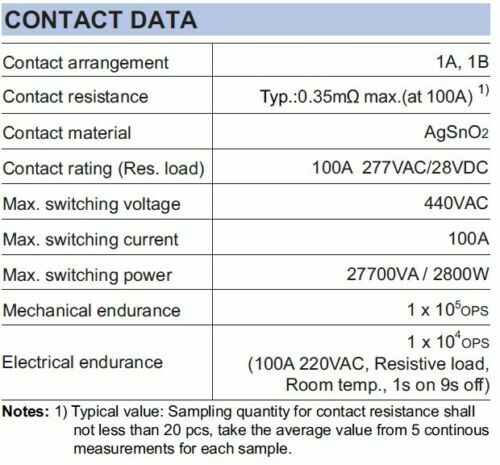 5V - 6V DC LATCHING HIGH POWER RELAY 100A CONTACTS WILL TTL SWITCH x1 - 20 fba13