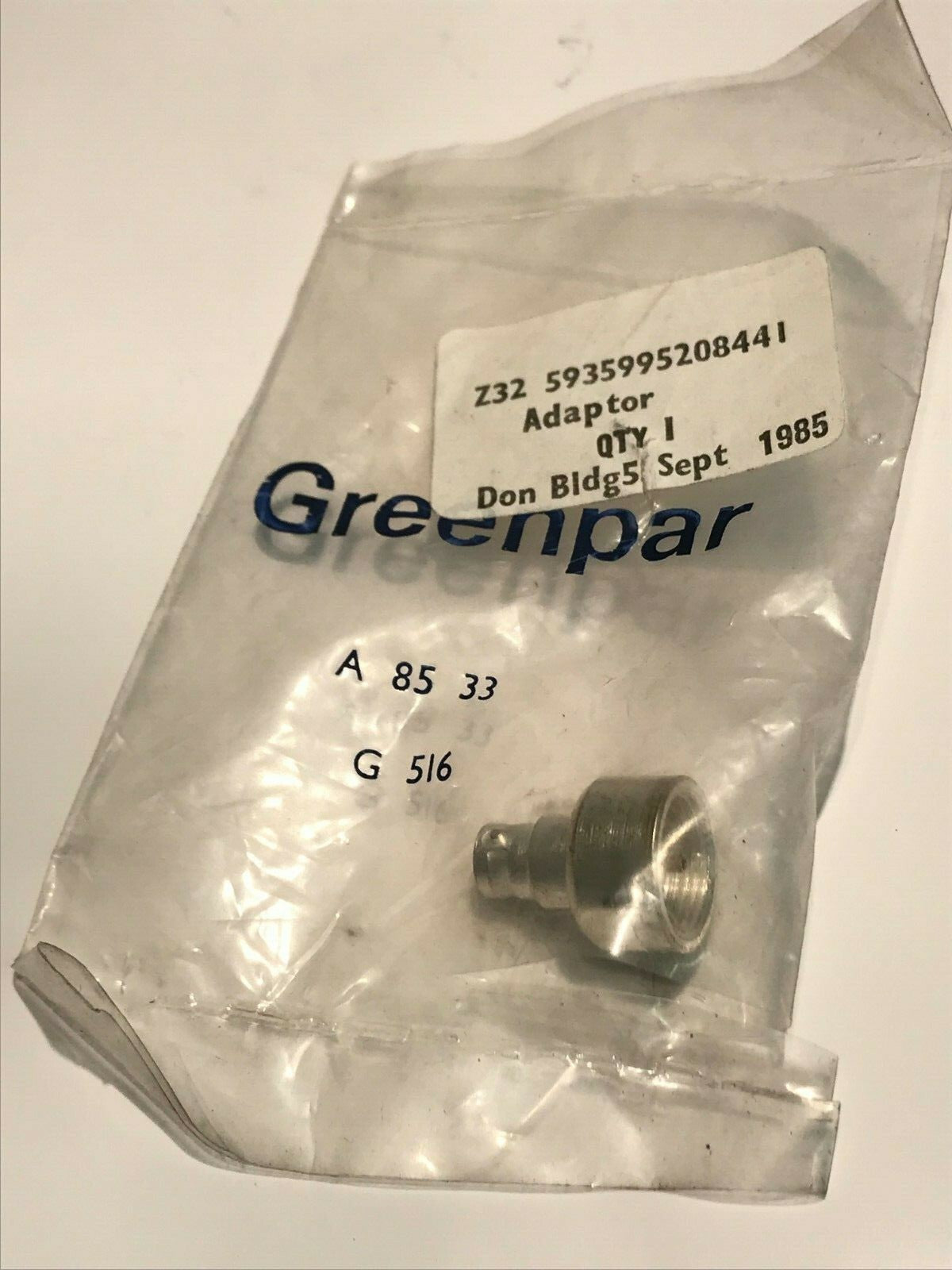 GREENPAR TYCO INTER SERIES RF ADAPTER MINI BNC 50 OHM FEMALE fcb12.19