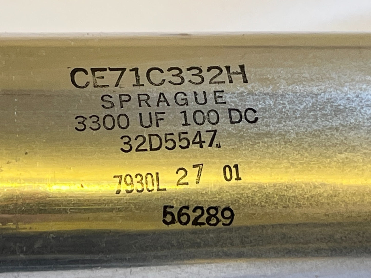 SPRAGUE CE71C332H VINTAGE POWER ELECTROLYTIC CAPACITOR 3300UF 100V fd7b5