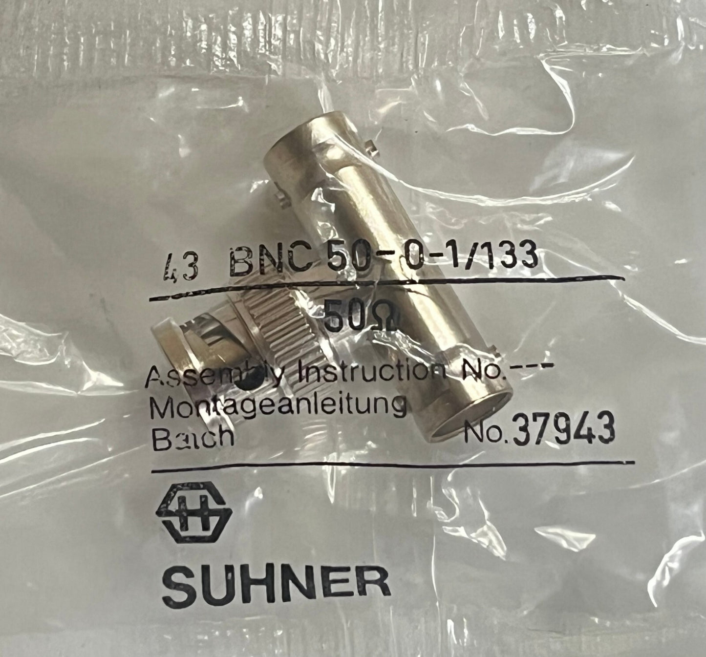 SUHNER PREMIUM QUALITY 50 OHM BNC T ADAPTOR MILITARY SPEC TEE ADAPTER ad2n18
