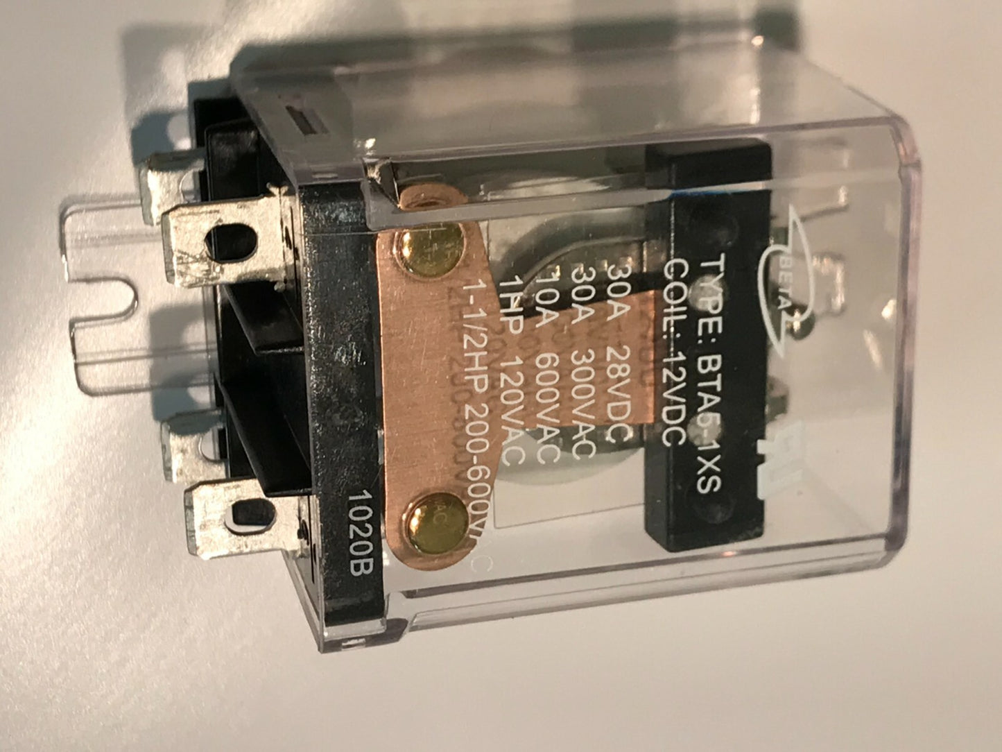 12V DC SINGLE POLE ON - OFF HEAVY DUTY RELAY WITH 30A CONTACTS x1 - 20 fba12B