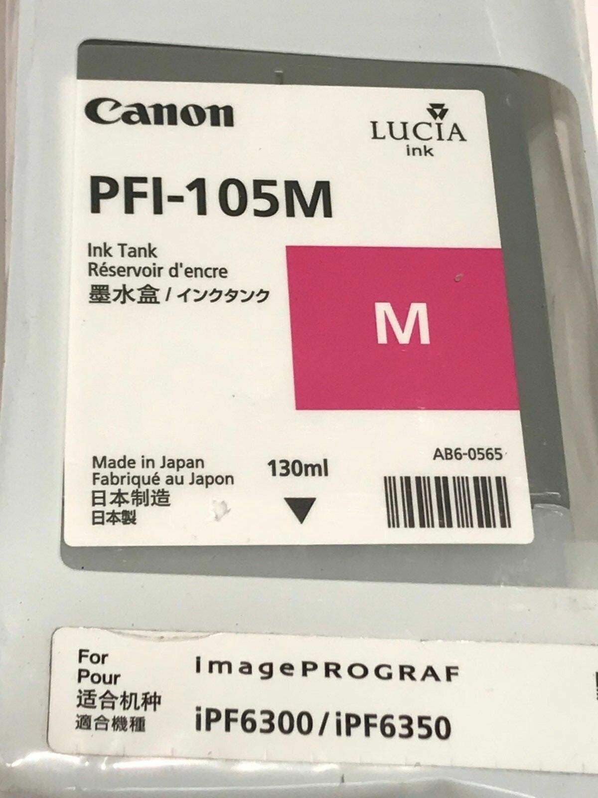 ORIGINAL CANON PFI-105M MAGENTA 130ml INK TANK FOR IPF-6300/6350 (x1) fd1k4