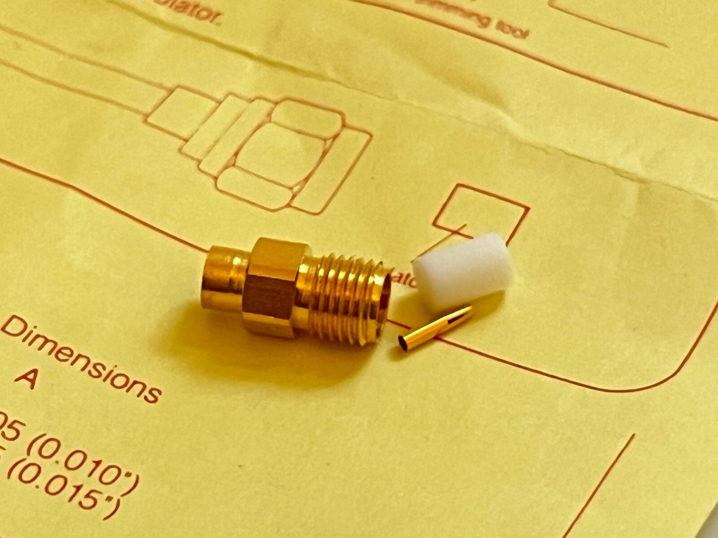 SMA FEMALE CONNECTOR FOR 0.141 SEMI RIGID COAX, RS 403-601 ad2n9