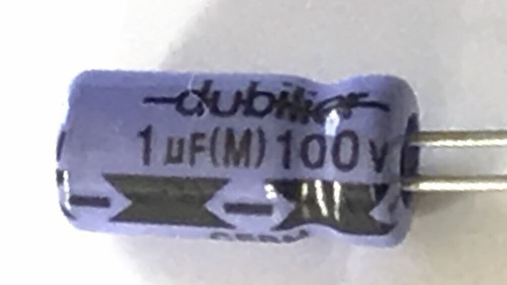 1uF 100V DUBILIER RADIAL ELECTROLYTIC PREMIUM QUALITY CAPACITOR (x3) fd5f73