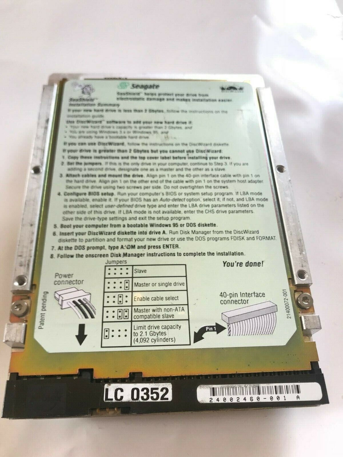 SEAGATE ST34321A 9K2003-302 FIRMWARE 3.04 IDE HARD DRIVE 4.3GB aa4ab1c