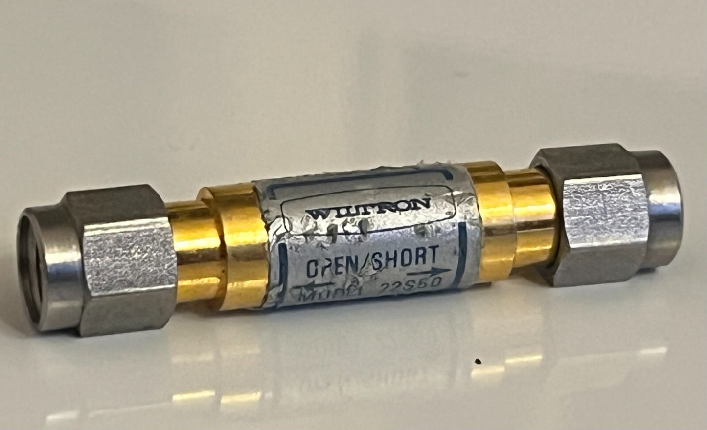 WILTRON 22S50 PRECISION 26.5GHz 3.5 SMA OPEN / SHORT RF ADAPTOR fba10a87