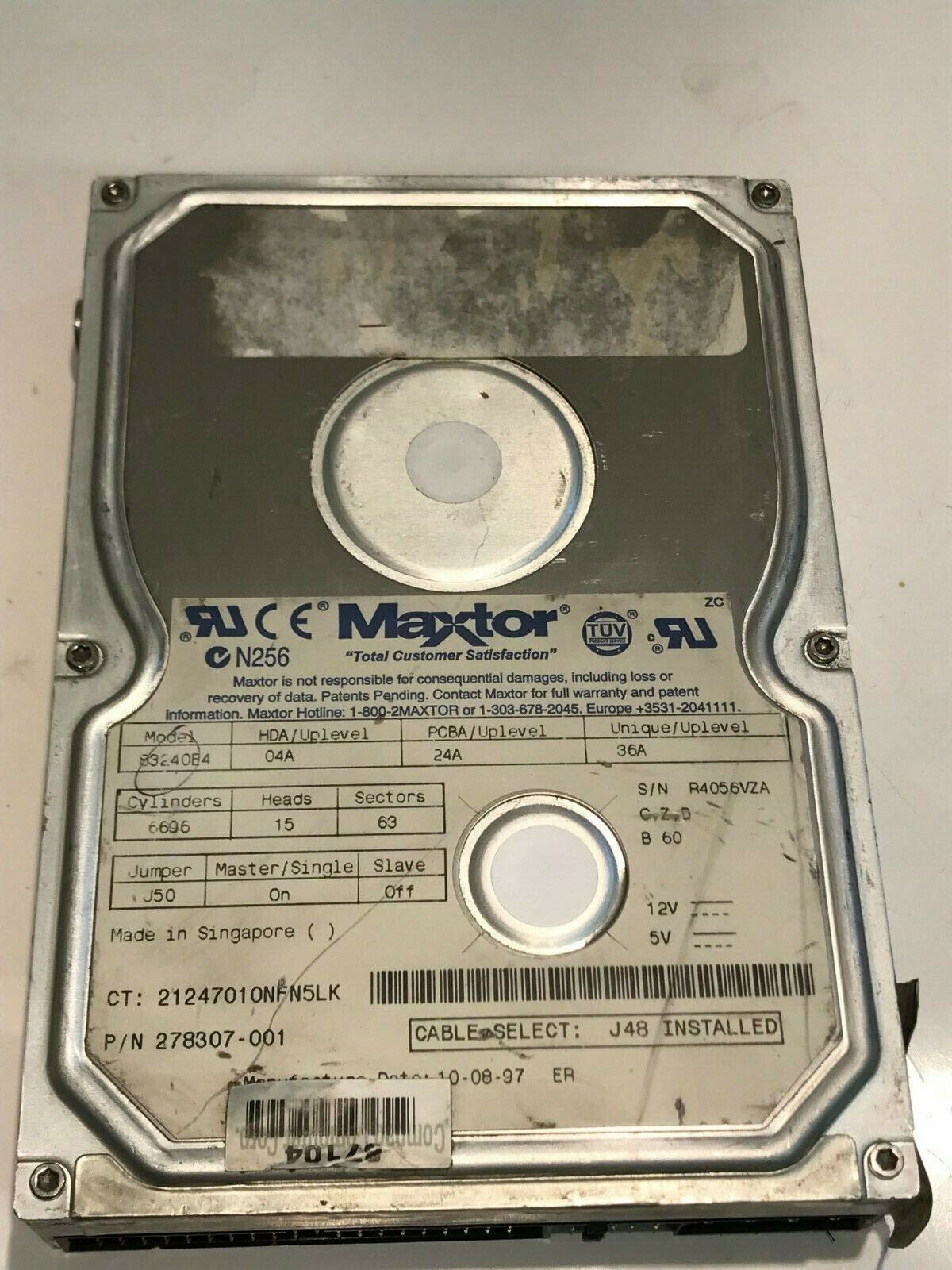 MAXTOR 83240E4 04A 24A 36A 3.2GB IDE HARD DRIVE aa5ga11