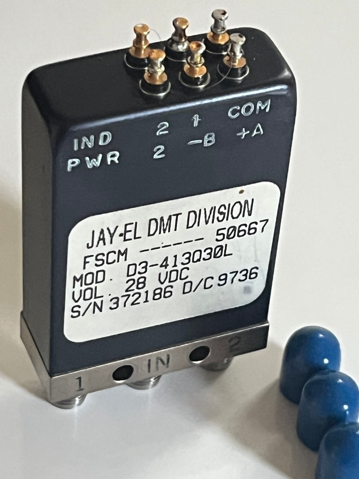 JAY-EL D3-413Q30L RF SMA FAIL SAFE COAX SWITCH 18GHz 28Vdc SPDT AD2N30