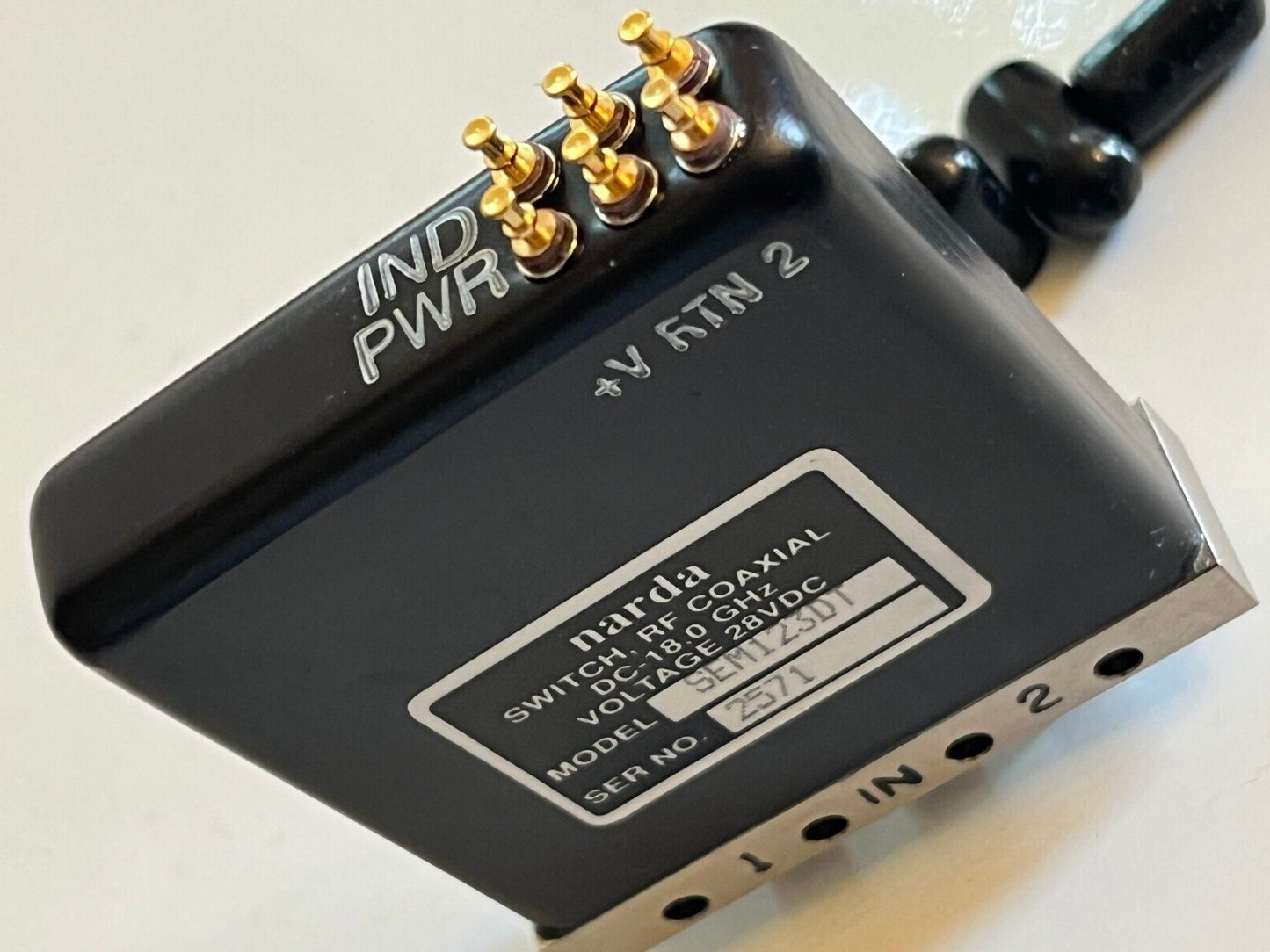 NARDA SEM123DT RF SMA FAIL SAFE COAXIAL RELAY 18GHz 28Vdc SPDT AD2N34