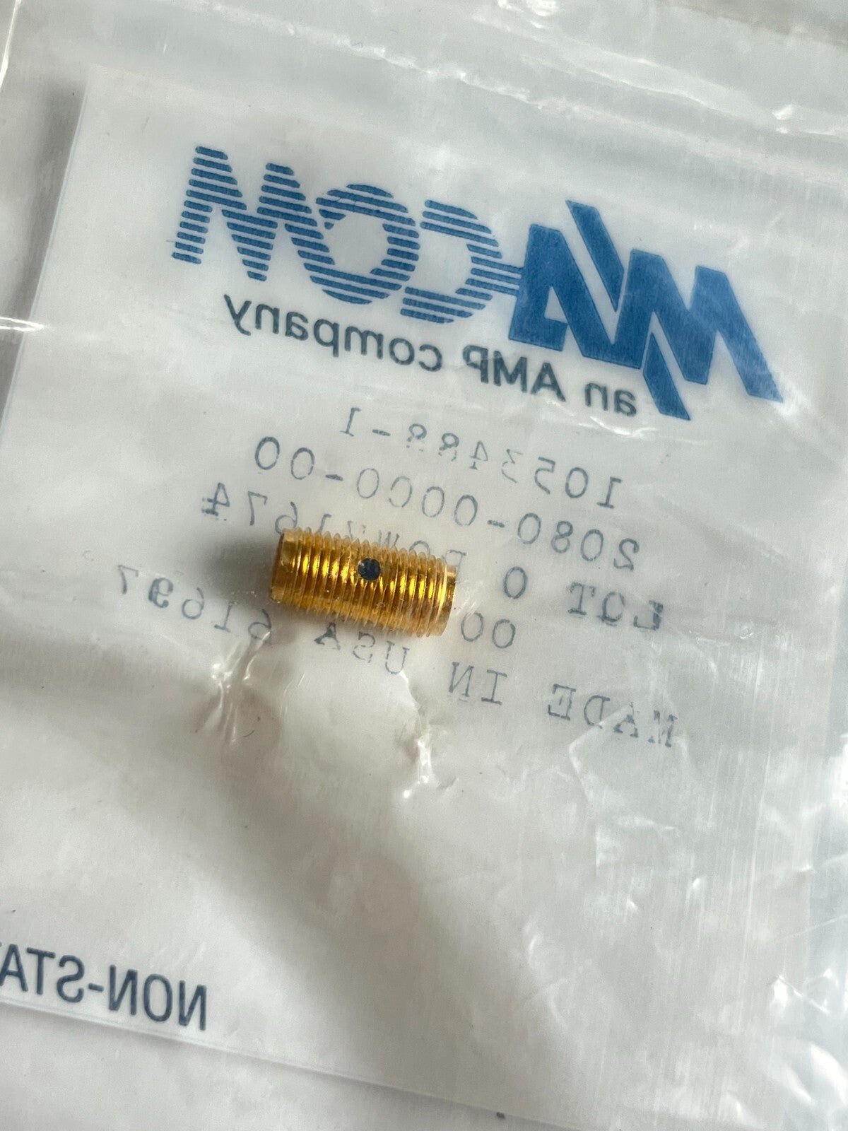 MACOM SMA FEMALE - FEMALE STRAIGHT PREMIUM RF ADAPTER 2080-0000-00 FD5B20